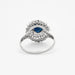 Ring 56 Platinum sapphire and diamond ring 58 Facettes DV0609-1