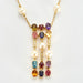 Long necklace with pearls, diamonds and colored gemstones 58 Facettes DV0607-1
