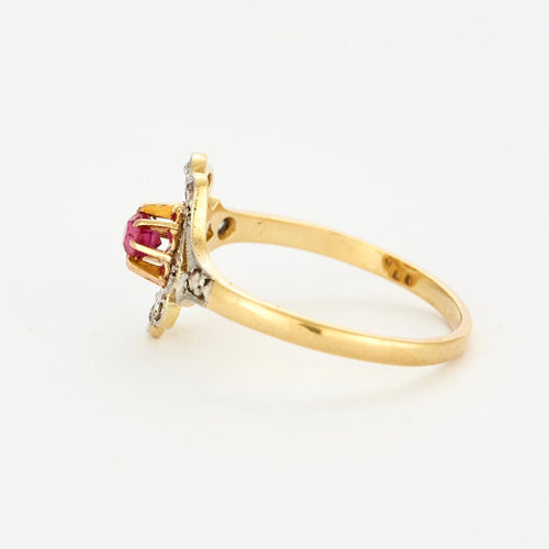 Bague 58 Bague Tourbillon - Rubis synthétique et diamants 58 Facettes DV0608-1