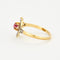Bague 58 Bague Tourbillon - Rubis synthétique et diamants 58 Facettes DV0608-1