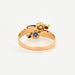 Ring 53 Yellow gold sapphire and pearl ring 58 Facettes DV0608-10