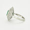 Bague 55 Bague en or blanc avec émeraude et diamants 58 Facettes DV0602-4