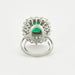 Ring 55 White gold ring with emerald and diamonds 58 Facettes DV0602-4