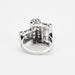 Ring 54 Tank ring in platinum and white gold set with diamonds 58 Facettes DV0602-5
