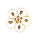 Pendentif Claire de Divonne - Pendentif "Fleur" en or jaune et saphirs de couleurs. 58 Facettes DV3020-12