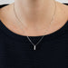 Necklace Chain and pendant in white gold, three diamonds. 58 Facettes DV0617-1