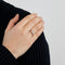 Bague 57.5 Solitaire or gris 58 Facettes DV0620-4-575-2
