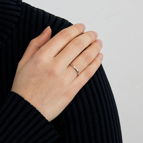 POMELLATO - Bague "Lucciole", or blanc, diamants.