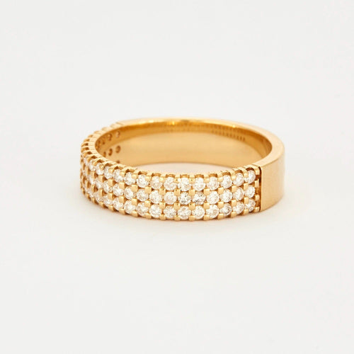 Bague 55 Anneau or jaune diamants 58 Facettes DV0624-15