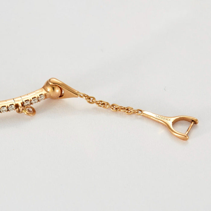 Bracelet Messika - Skinny Bracelet en or rose et serti de diamants 58 Facettes DV0624-1