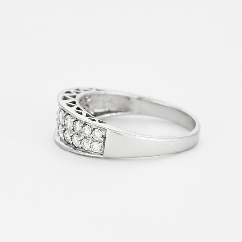 Bague 56 Dael & Grau - Bague en or blanc et diamants 58 Facettes DV0624-14