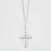 Necklace Platinum necklace and cross pendant adorned with diamonds 58 Facettes DV0624-16
