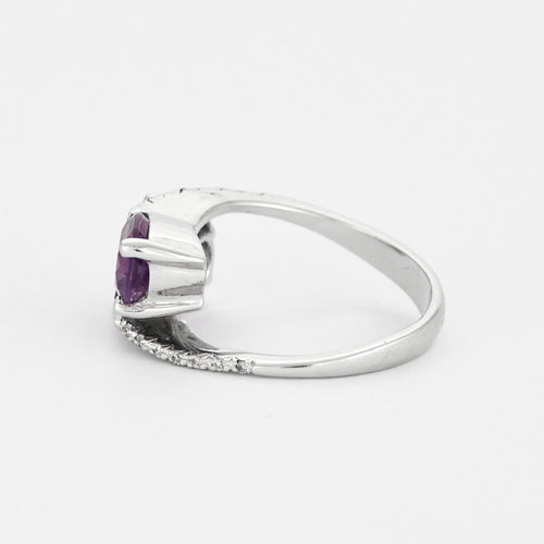 Bague Bague Toi et Moi en or gris et améthystes 58 Facettes DV0624-22