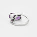 Ring Toi et Moi ring in white gold and amethysts 58 Facettes DV0624-22