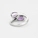 Ring Toi et Moi ring in white gold and amethysts 58 Facettes DV0624-22