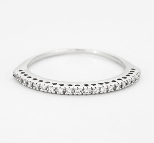 Bague 51 Demi-alliance en or blanc et diamants 58 Facettes DV0624-20