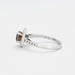 Ring 54 White gold ring centered with a brown diamond and supported by diamonds 58 Facettes DV0609-2
