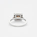 Ring 54 White gold ring centered with a brown diamond and supported by diamonds 58 Facettes DV0609-2