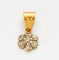 Pendentif Pendentif "Fleur" en or jaune et or blanc et petits diamants 58 Facettes DV0492-4