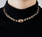 Necklace Yellow gold necklace set with a ruby ​​and diamonds 58 Facettes DV0580-1