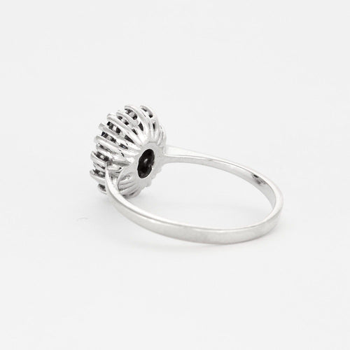 Bague Bague marguerite en or gris saphir et diamants 58 Facettes DV0631-2