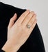 Ring 48 Fleur ring in platinum and white gold with diamonds 58 Facettes DV0629-1