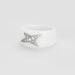 Ring 53 MAUBOUSSIN - Angel star. White ceramic ring, white gold and diamonds 58 Facettes DV0630-1
