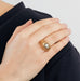 Ring 55 Platinum ring, yellow gold and diamonds. 58 Facettes DV0633-1