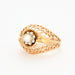 Ring 55 Platinum ring, yellow gold and diamonds. 58 Facettes DV0633-1