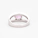 Ring 57 White gold ring with pink sapphire and diamonds 58 Facettes DV0056-8