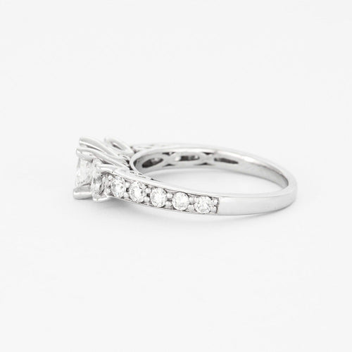 Bague 51.5 Bague or blanc diamants 58 Facettes DV2682-1