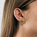 Boucles d'oreilles Boucles d'oreilles en or jaune et rubis de synthèse 58 Facettes DV2289-3