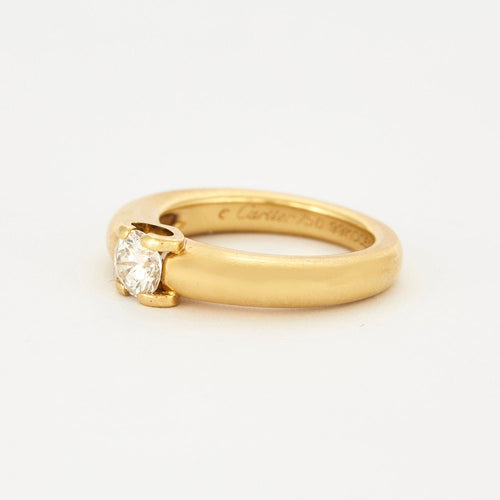 Bague 51 CARTIER - "Louis Cartier" - Bague solitaire or jaune et diamant. 58 Facettes DV3368-1
