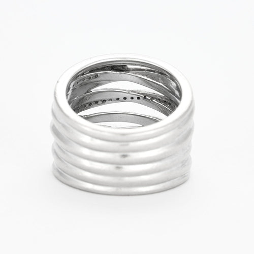 Bague 52 MAUBOUSSIN - Kiff & Kiss - Bague or blanc, diamants 58 Facettes DV3538-5