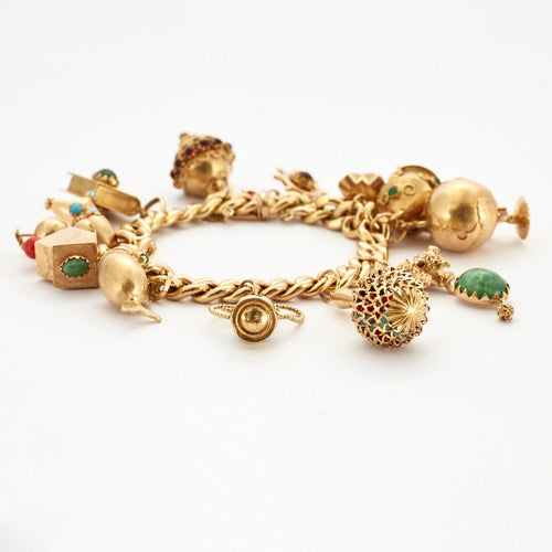 Bracelet Important Bracelet gourmette et pampilles en or jaune 58 Facettes DV0647-7