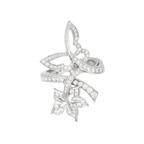 Bague 51 VAN CLEEF & ARPELS - Bague Flying Butterfly or gris diamants 58 Facettes DV3419-7