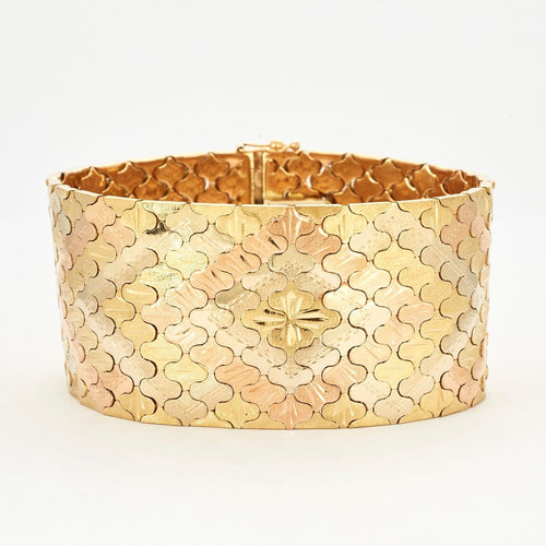 Bracelet Bracelet articulé trois tons d'or 58 Facettes DV0086-3