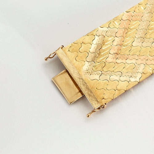 Bracelet Bracelet articulé trois tons d'or 58 Facettes DV0086-3