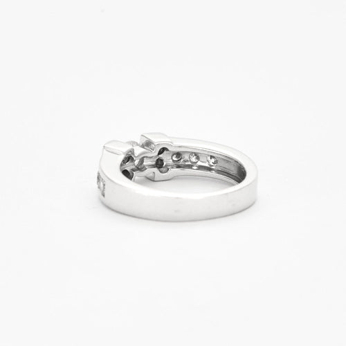 Bague 53 Bague en or gris et diamants 58 Facettes DV2004-1