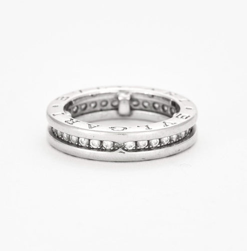 Bague 49 BULGARI - Bague B.ZERO 1 or gris et diamants 58 Facettes DV3643-4