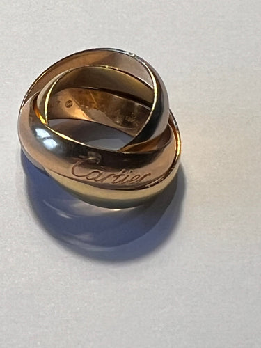 Bague 47 CARTIER - Bague Trinity grand modèle en trois ors 58 Facettes DV3893-1