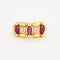 Bague 56 Bague en or jaune sertis de rubis et diamants 58 Facettes DV3841-3