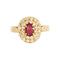 Bague 52 Bague Pompadour or jaune rubis et diamants 58 Facettes DV2004-8