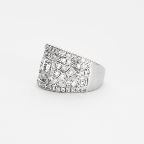 Bague Bague Bandeau en or gris et diamant 58 Facettes DV2800-11