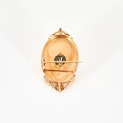 Broche Broche en or rose et diamant de taille ancienne 58 Facettes DV3152-1