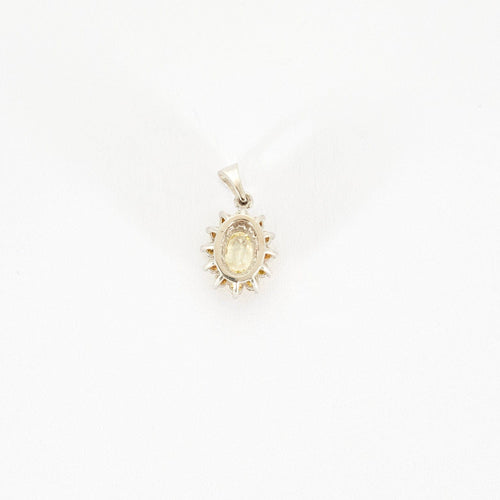 Pendentif Pendentif en or gris avec diamants jaune 58 Facettes DV2800-13