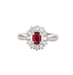 Bague Bague  platine et rubis et diamants 58 Facettes DV3470-5