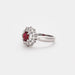 Bague Bague  platine et rubis et diamants 58 Facettes DV3470-5