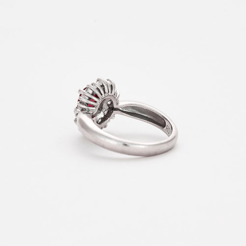 Bague 48 Bague  platine et rubis et diamants 58 Facettes DV3470-5