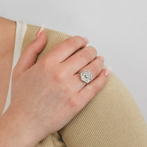 Bague Bague en or gris et diamants 58 Facettes DV0665-2